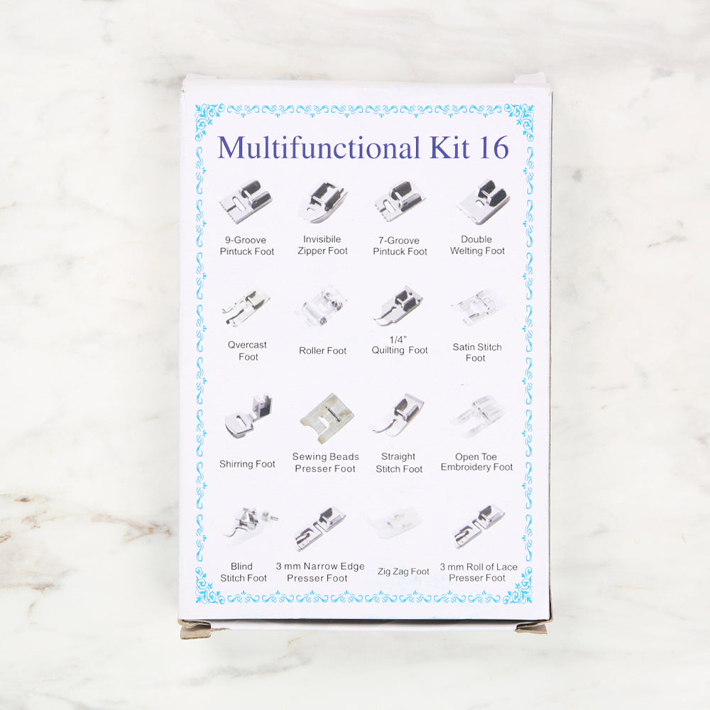 Yabalı Dikiş Makinesi Ayak Seti 16'lı